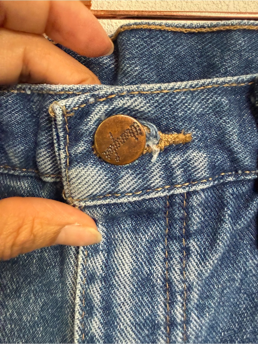 Vintage Wrangler Cutoff Denim Shorts Y2K Cowgirl Frayed Hem High Rise 25 - Picture 5 of 8